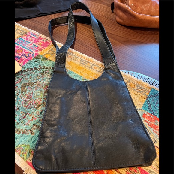 FRYE Black Leather Shoulder/Hobo Bag - Picture 2 of 8